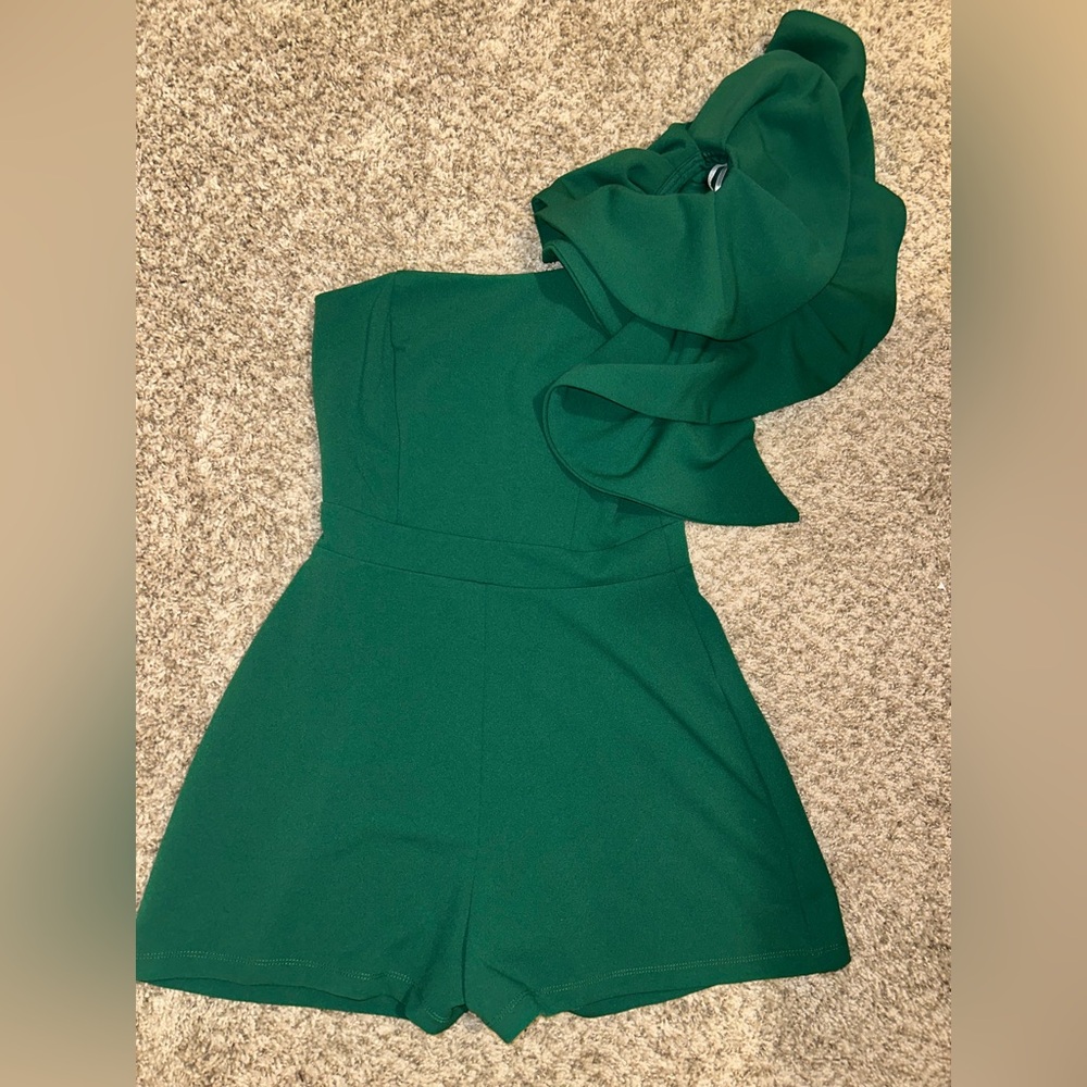 Fashion Nova Vibrant Green Romper